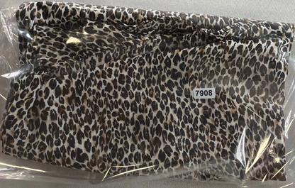 Chaus New York Leopard Print Ruffle Sleeve Blouse Women Medium V Neck Sleeveless