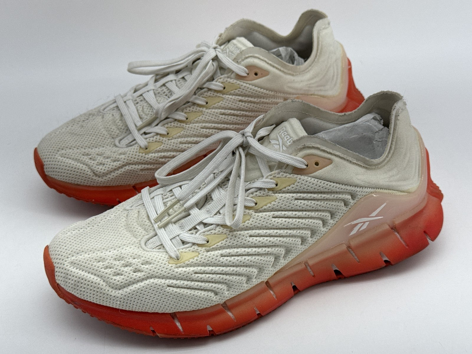 Reebok Classic Rocket Ice Low Athletic Shoes Womens 8½ White/Orange Mesh