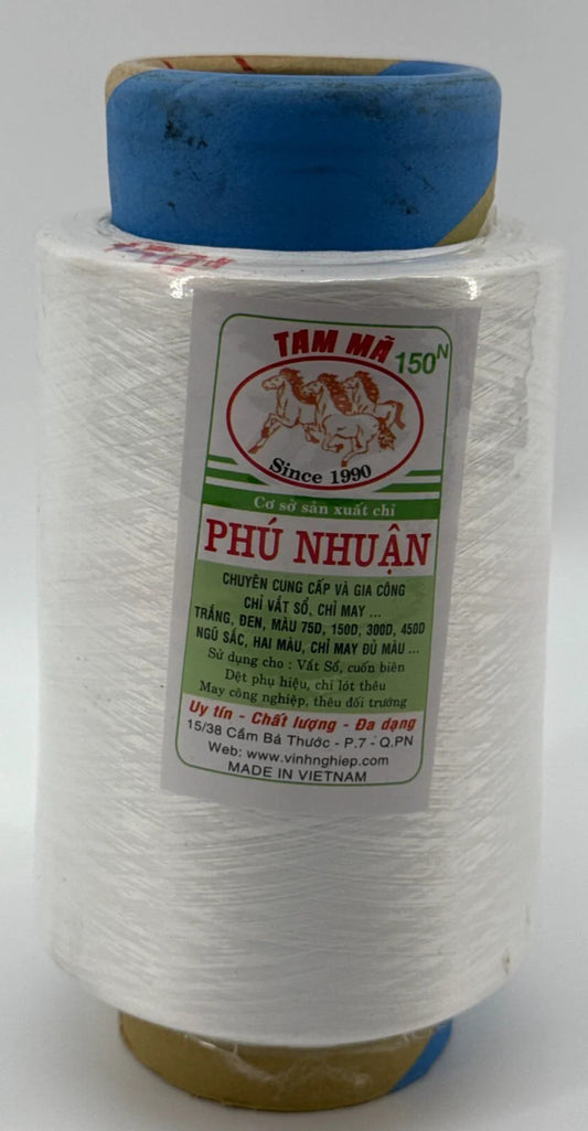 150N Industrial Sewing Thread White 150D Cone Tam Ma Vietnam Polyester Spool 779