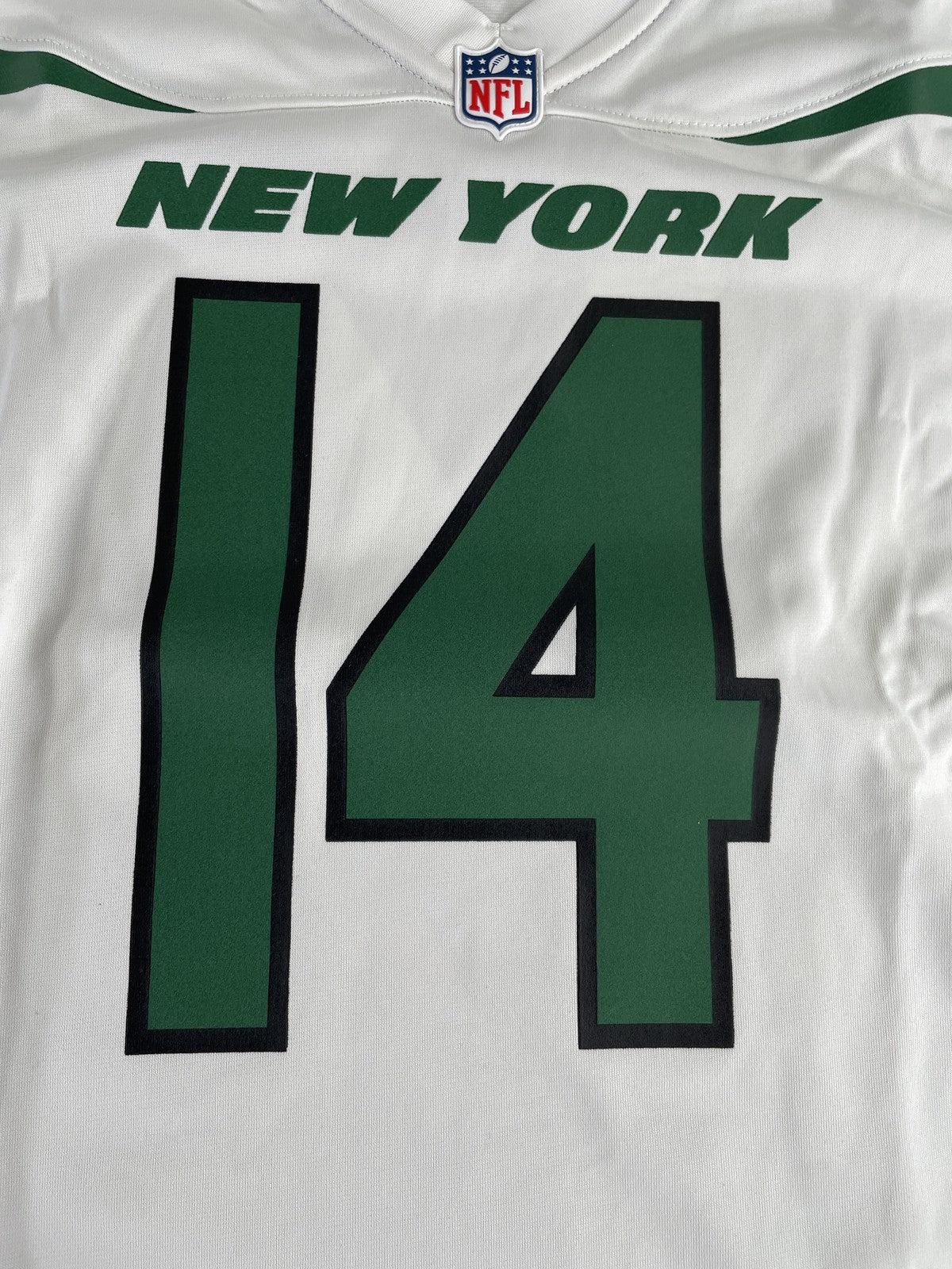 New York Jets Jersey Womens Large White Green NFL Football Shirt Darnold Nike