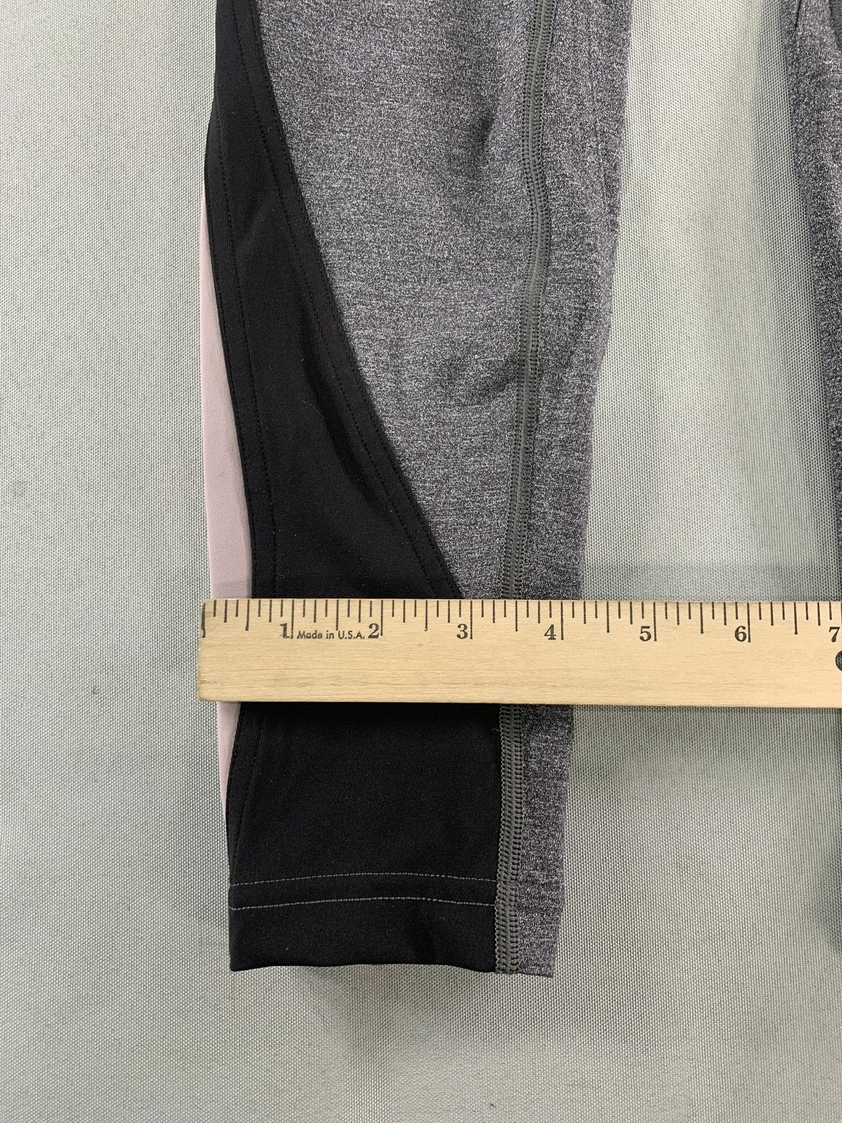 Lululemon Leggings Womens 6 Gray Black Pink Colorblock Ankle Yoga Gym Training