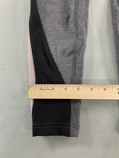 Lululemon Leggings Womens 6 Gray Black Pink Colorblock Ankle Yoga Gym Training