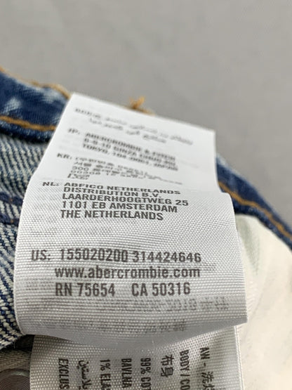 Abercrombie & Fitch Jeans Womens 36 Blue High Rise The Mom Distressed Denim