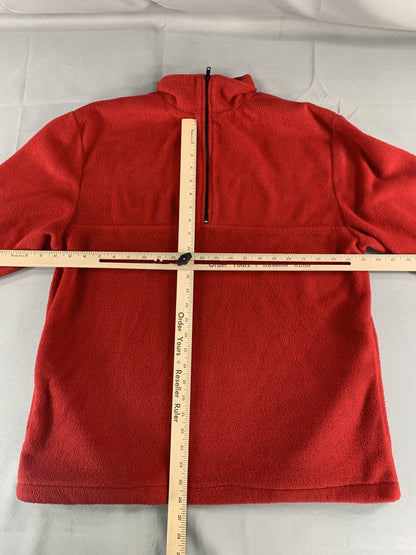Newton Trading Co Pullover Mens Medium Red Fleece Half Zip Warm Casual Outdoor