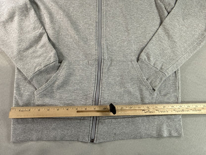 SpaceX Graphic Jacket Mens L Gray Full Zip Long Sleeve Collared Regular Fit Logo