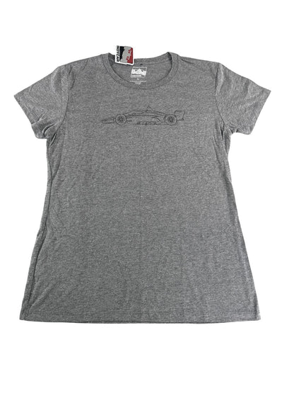IndyCar Shirt Womens XL NTT IndyCar Series Race Car Graphic Soft Tee Racing Gray