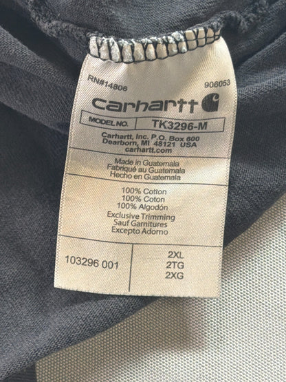 Carhartt K87 Pocket Tee Mens 2XL Gray Faded Short Sleeve 100% Cotton Workwear
