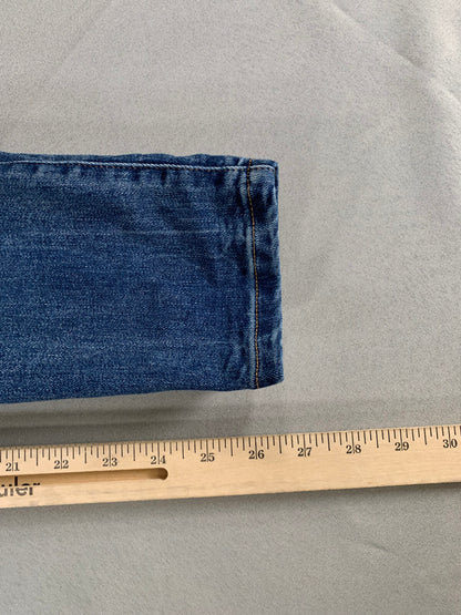 Express Skinny High Rise Ripped Jeans 8R 30x27 Distressed Denim Perfect Blue 15