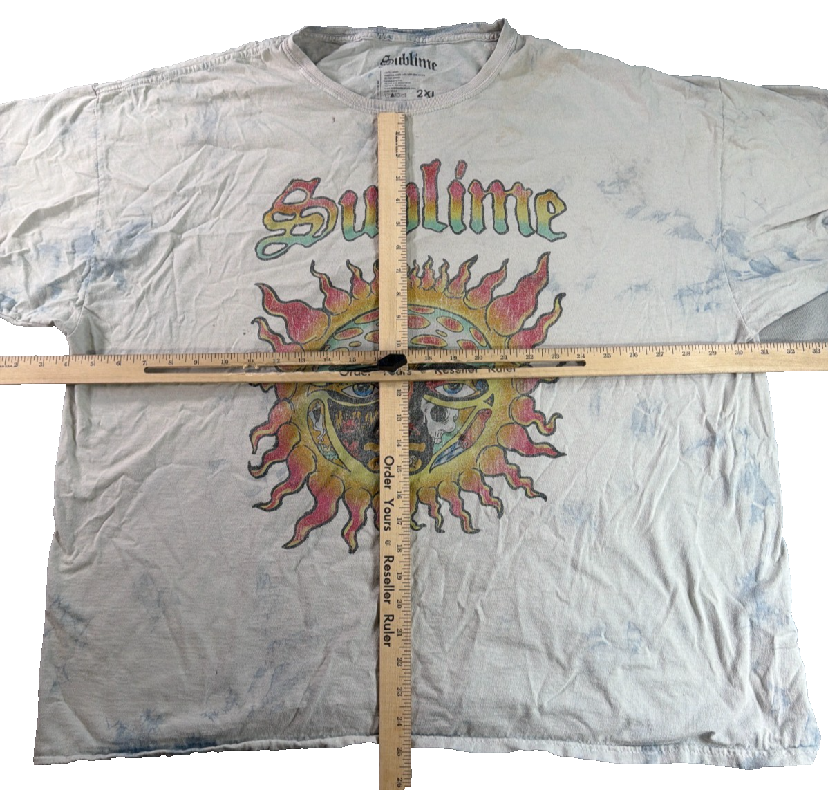 Sublime 40oz To Freedom Sun Double Sided Bleach Tie Dye Band Tee Mens 2XL NWT