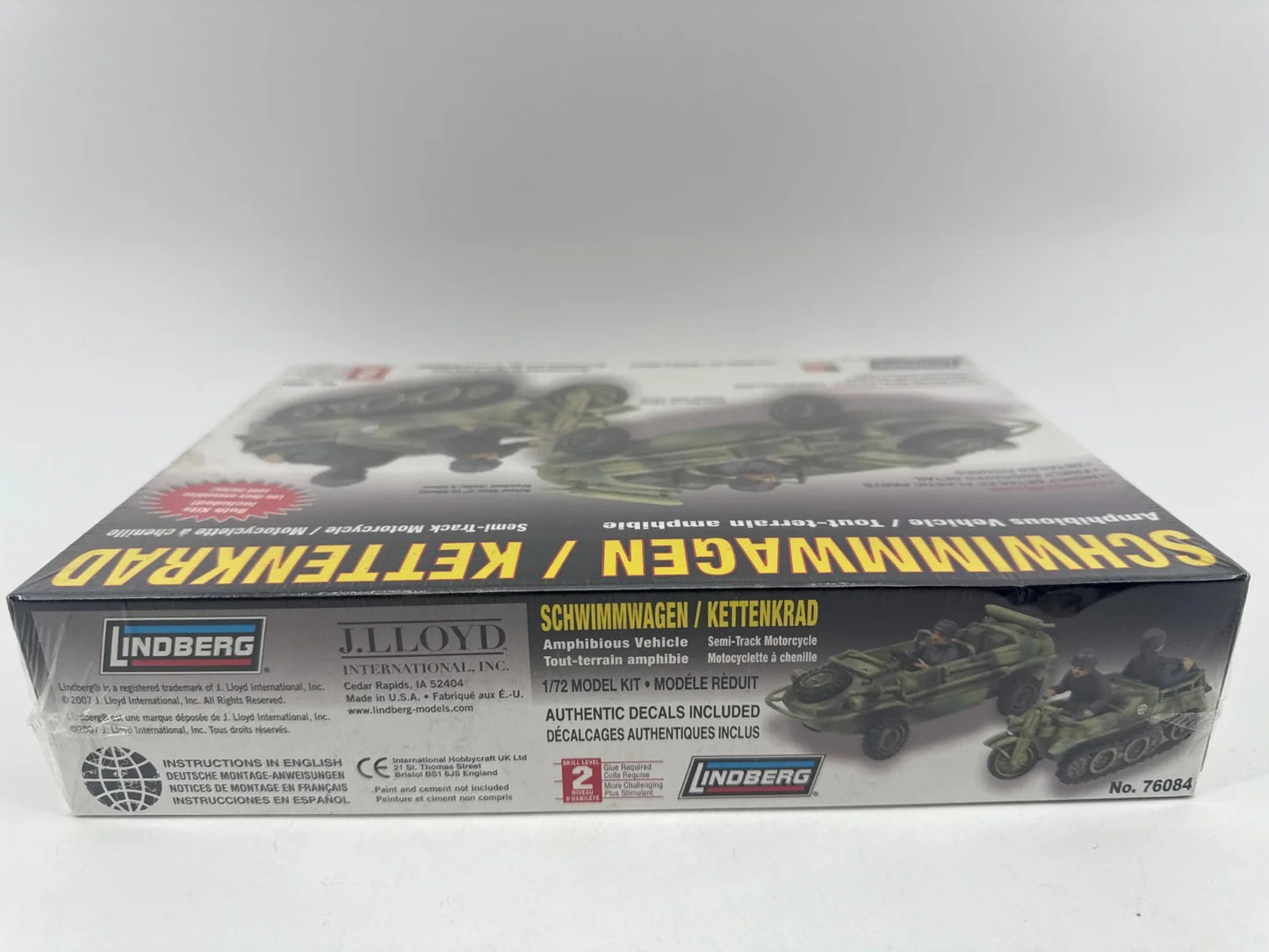 Lindberg 1/72 Schwimmwagen Kettenkrad Model Kit #76084 NEW Sealed WWII Unbranded