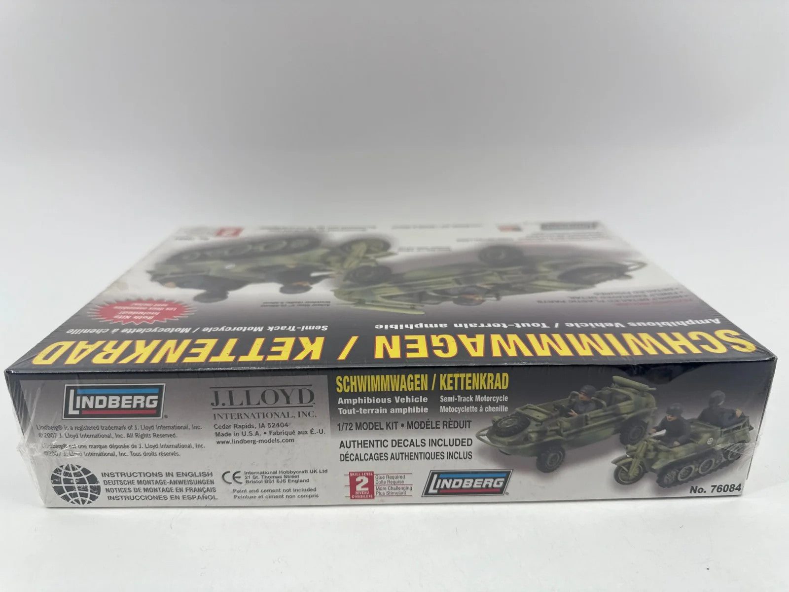 Lindberg 1/72 Schwimmwagen Kettenkrad Model Kit #76084 NEW Sealed WWII Unbranded