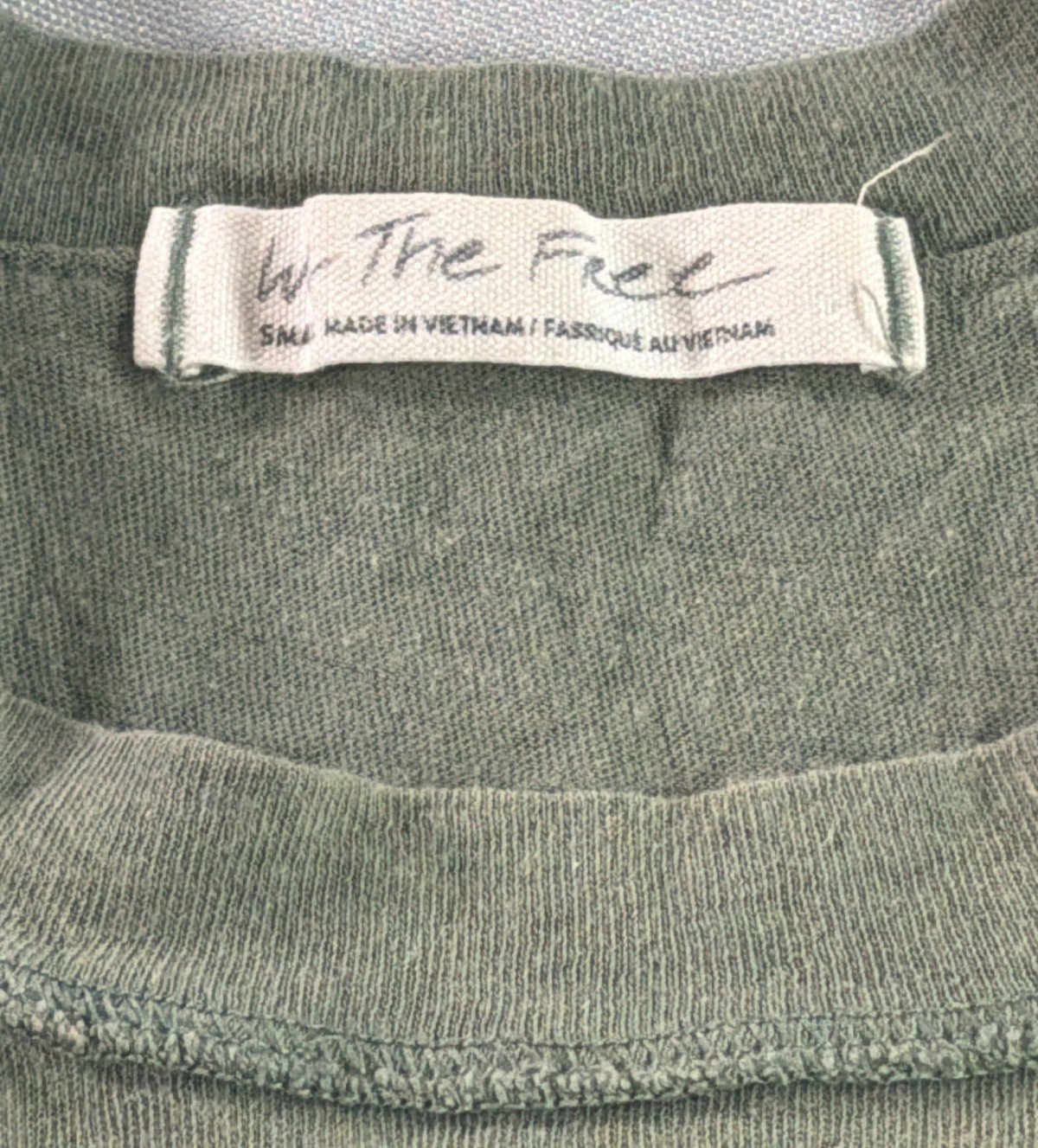 Free People By The Free Tank Top Small Olive Green Knotted Shoulder Cotton NWT