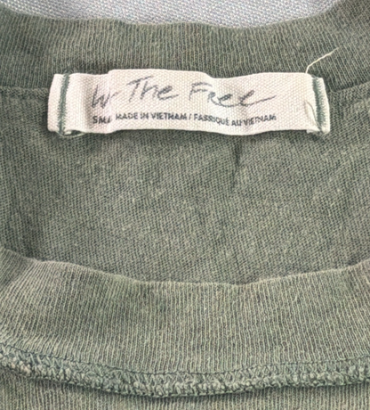 Free People By The Free Tank Top Small Olive Green Knotted Shoulder Cotton NWT