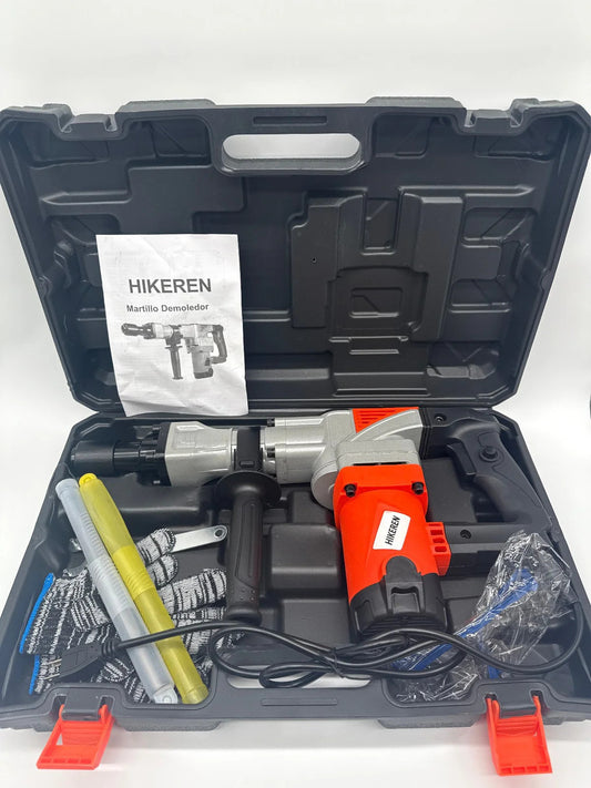 1400W Electric Demolition Jack Hammer Concrete Breaker Kit w Chisels Case 901