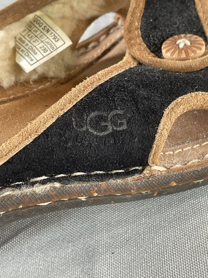 UGG Australia Shoes Womens Size 6 Shearling Slide Sandals Leather Clogs 1793