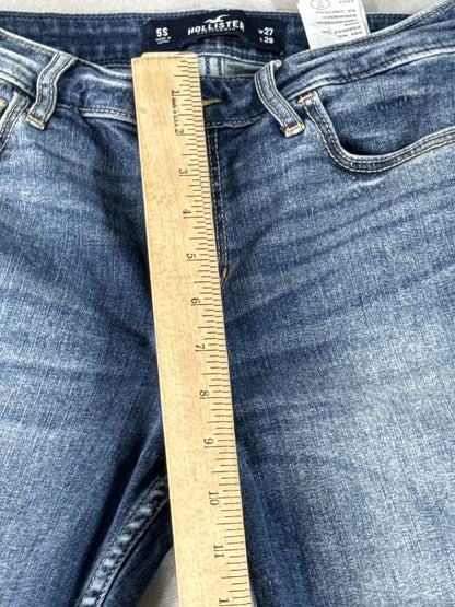Hollister Skinny Jeans Womens W27 L28 Blue Denim Low Rise Five pocket Design L29