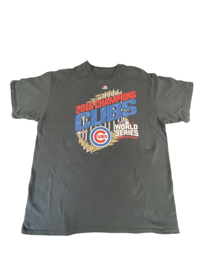Chicago Cubs Shirt Mens XL MLB Baseball 2016 World Series Champions Majestic Tee