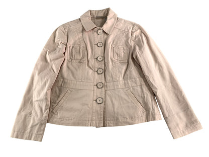 Chicos Jacket Womens 1 Stretch Casual Button Front Pockets Lightweight Blazer 97