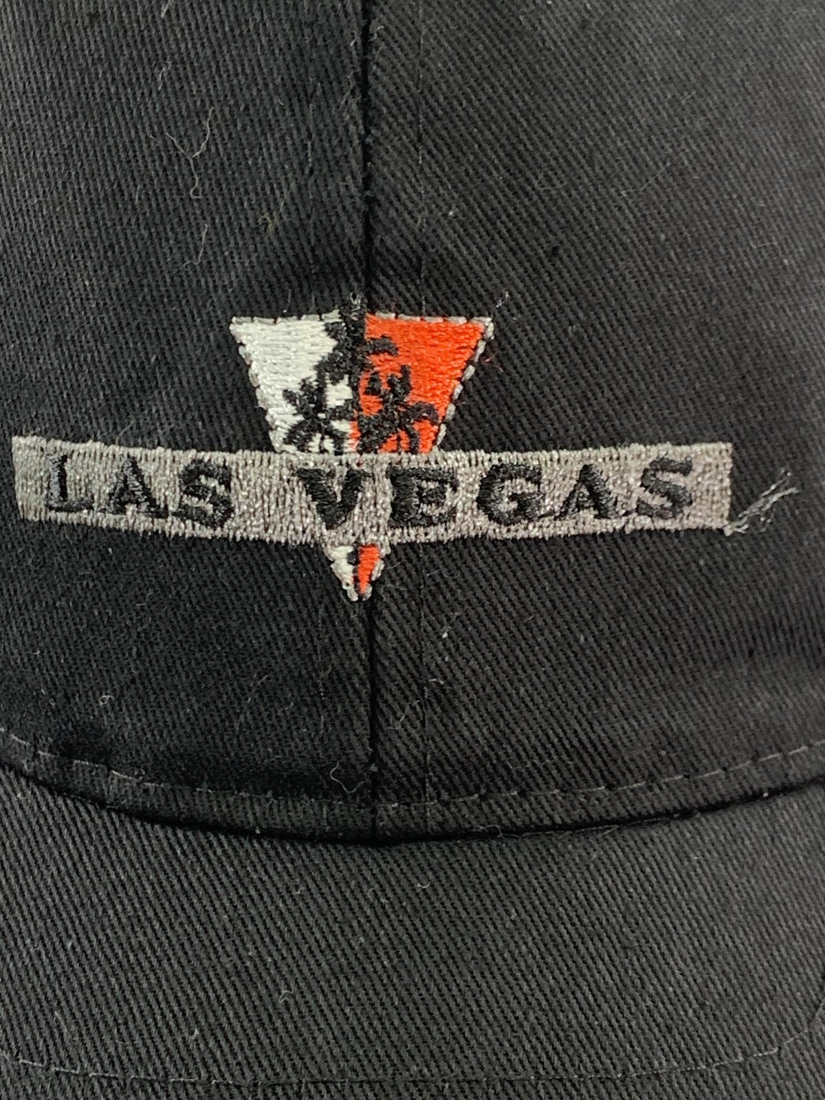 Las Vegas Hat Cap Strap Back Mens One Size Black Embroidered Souvenir NV Apparel