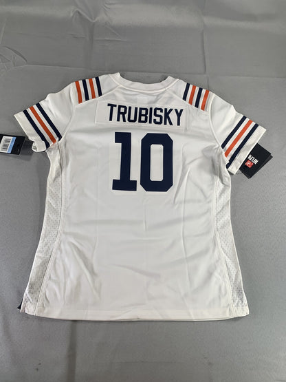 Chicago Bears Jersey Womens Medium NFL Football Nike Trubisky 100th Anniversary