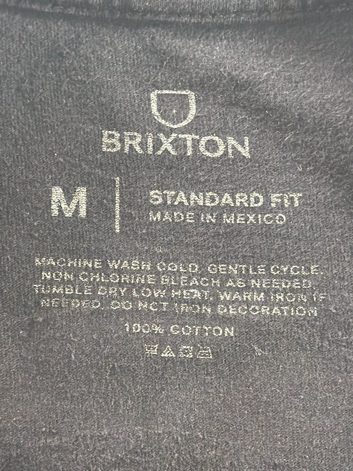 Brixton MFG Co Camp Mode Black Washed Fishing Camping Rainbow Graphic Tee Med