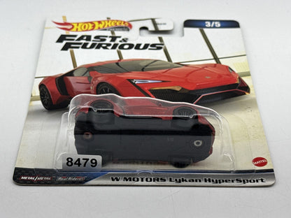 Hot Wheels Fast Furious W Motors Lykan HyperSport Diecast Toy Car 1:64 Red Metal