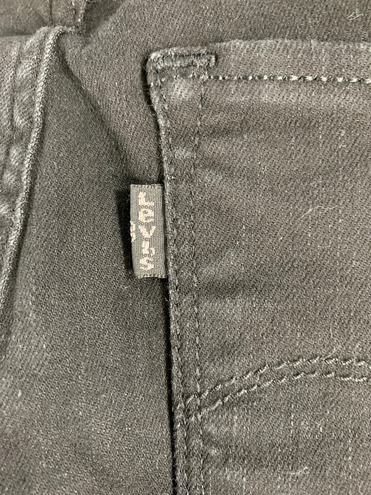 Levi’s 720 High Rise Super Skinny Jeans W30 Black Raw Hem Stretch Denim 28.5"