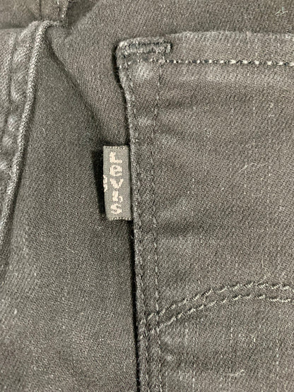 Levi’s 720 High Rise Super Skinny Jeans W30 Black Raw Hem Stretch Denim 28.5"