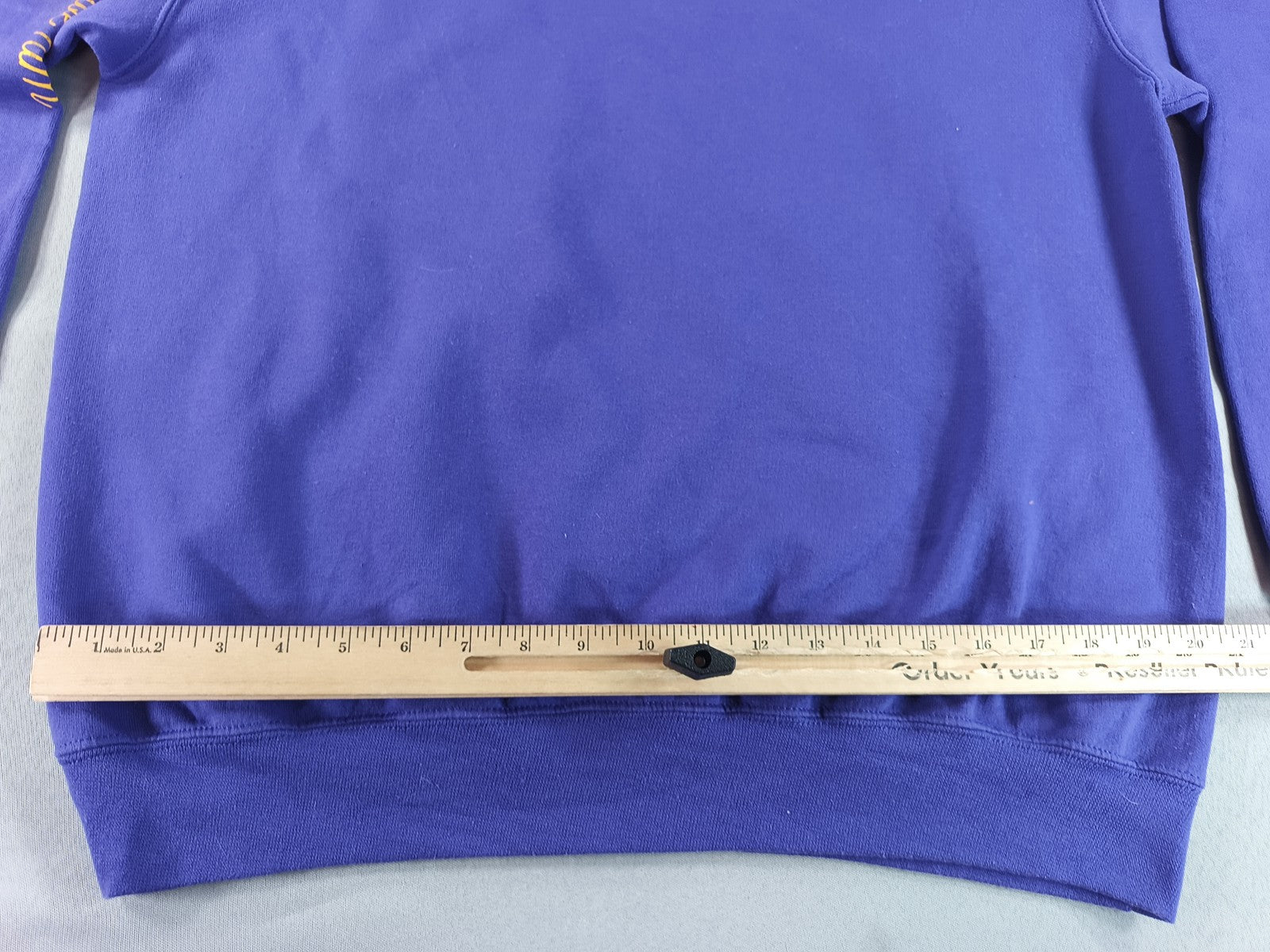 Port Company Lantern Graphic Sweatshirt L Purple Cotton Polyester Crewneck Long