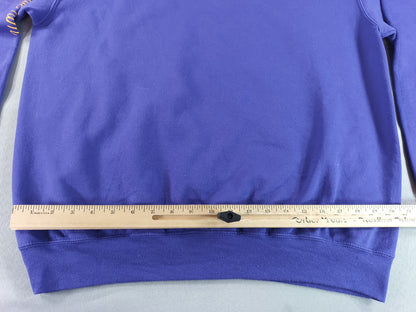 Port Company Lantern Graphic Sweatshirt L Purple Cotton Polyester Crewneck Long