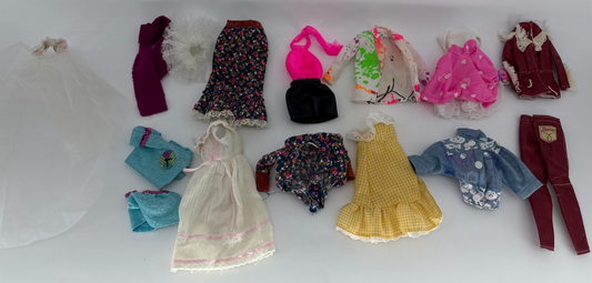 Vintage Barbie Clothes Lot Genuine Barbie Fashion Tagged 1970s 80s Dress Jacket