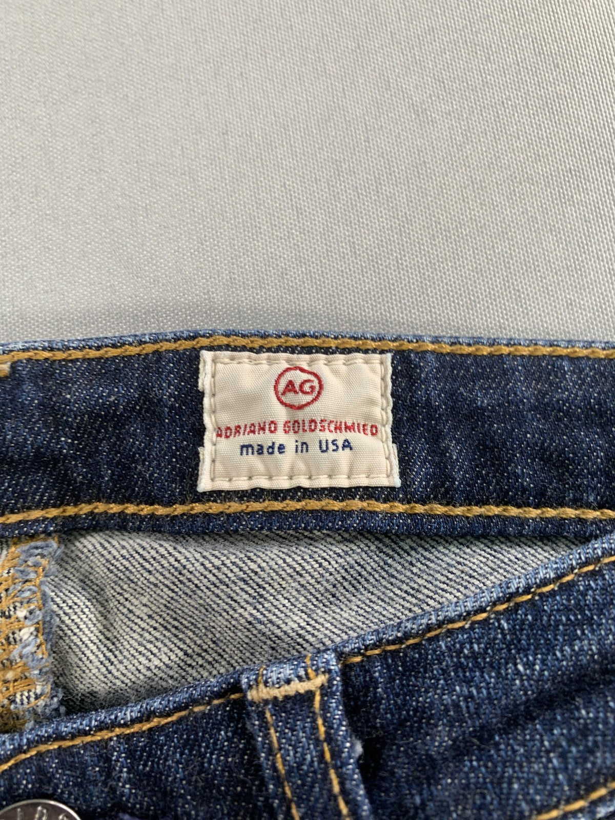 AG Adriano Goldschmied Stevie Slim Straight Jeans Womens 26R Blue Denim USA on
