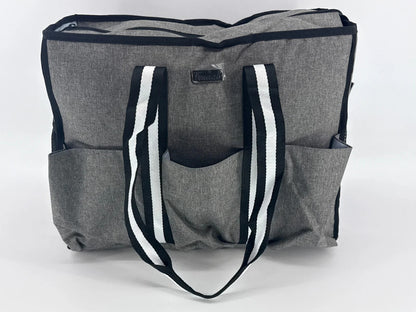 Trunab Gray Teacher Tote Bag Large Utility Work Organizer Pockets Shoulder Strap