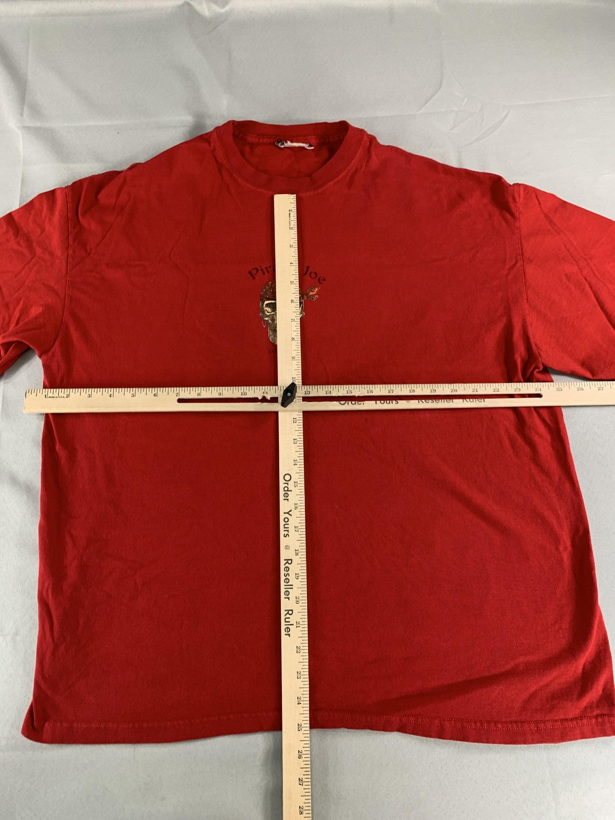 Pirana Joe Shirt Mens Extra Large Red Jamaica Pirate Skull Graphic Tee Funny 100