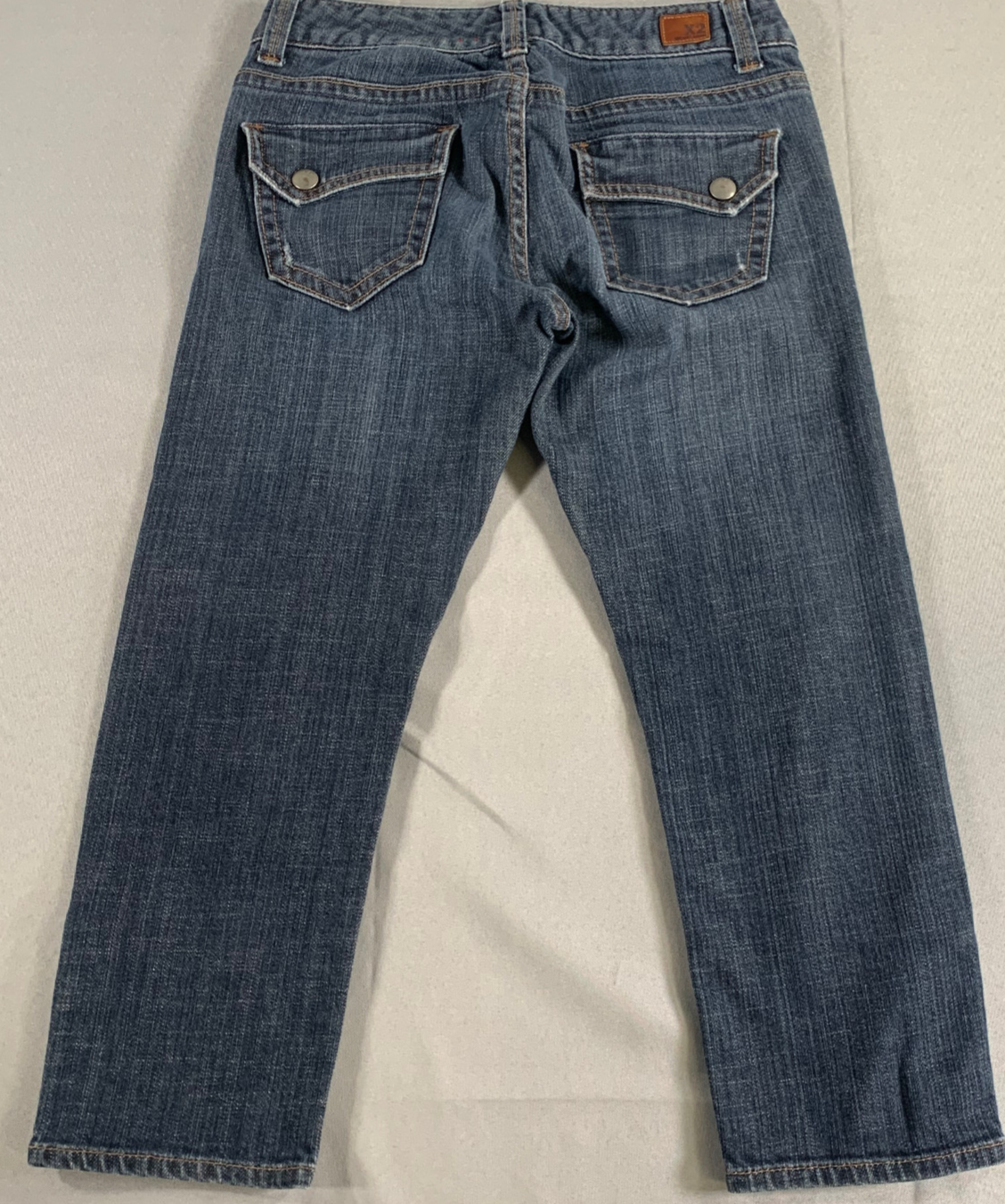 Vintage X2 Jeans Size 0 Y2K Made in Hong Kong Button Hem Mid Rise Denim Apparel