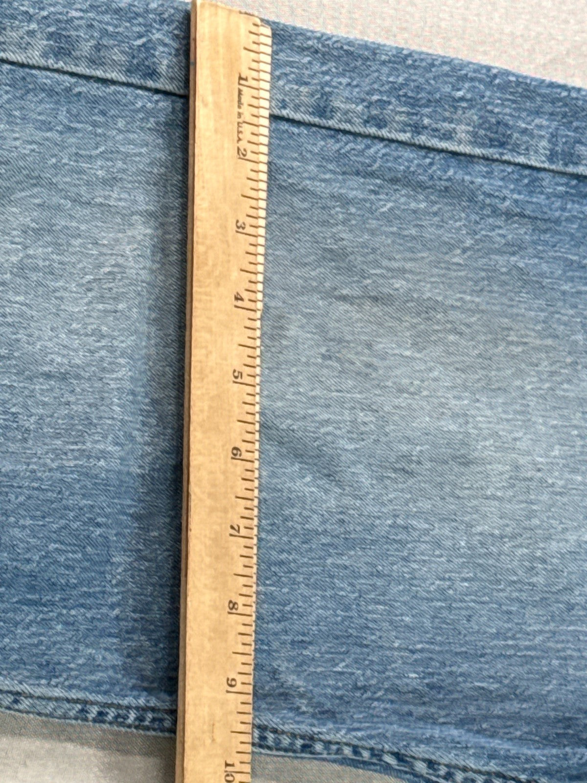 Levis 505 Jeans Mens 38x32 Blue Regular Fit Straight Leg Denim Pants Light