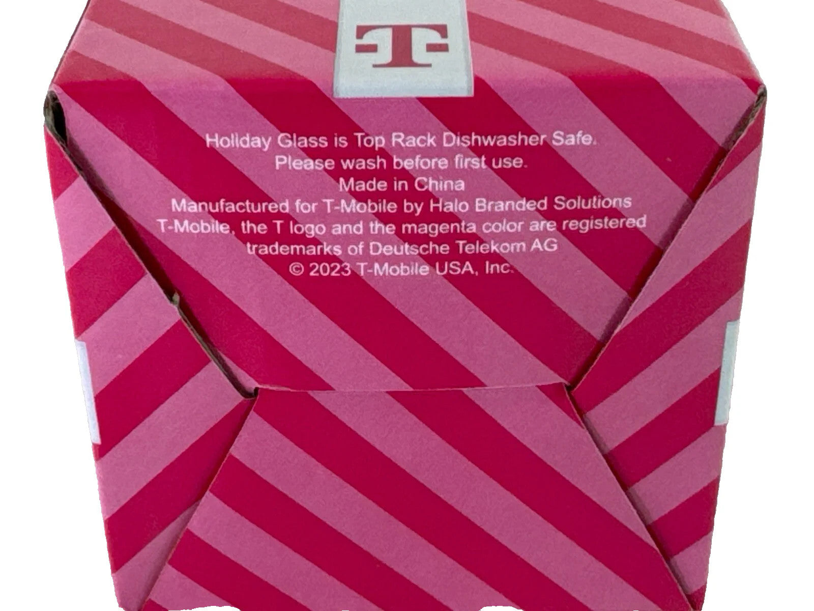 T-Mobile Tuesdays Holiday Glass Cup 16oz 2023 NEW in Box Snowflake Christmas Gif