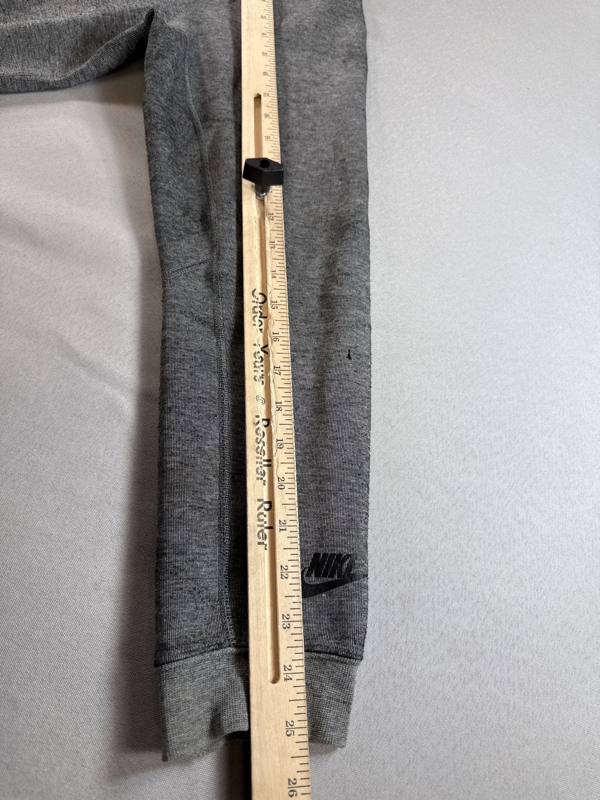 Nike 037 Hoodie L Gray Cotton Pullover Hooded Long Sleeve Regular Fit Men