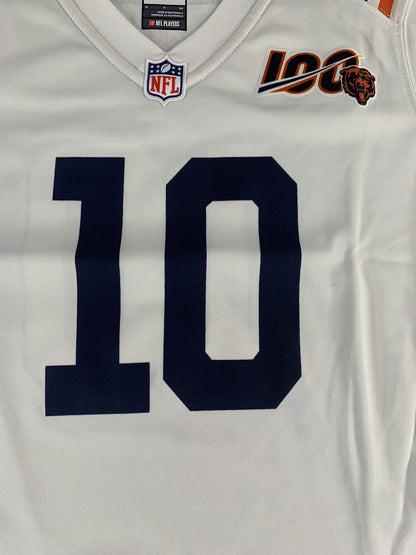 Chicago Bears Jersey Womens Small NFL Football Nike Trubisky 100th Anniversary