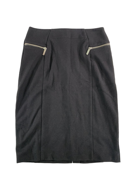 Michael Kors Skirt Womens 6 Black Pencil Career Stretch Zipper Pockets Office