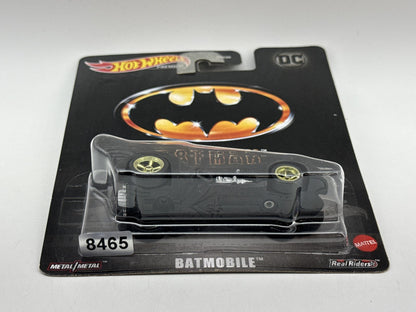 Hot Wheels Premium Batman Batmobile Die Cast Car Black Metal Real Riders Style