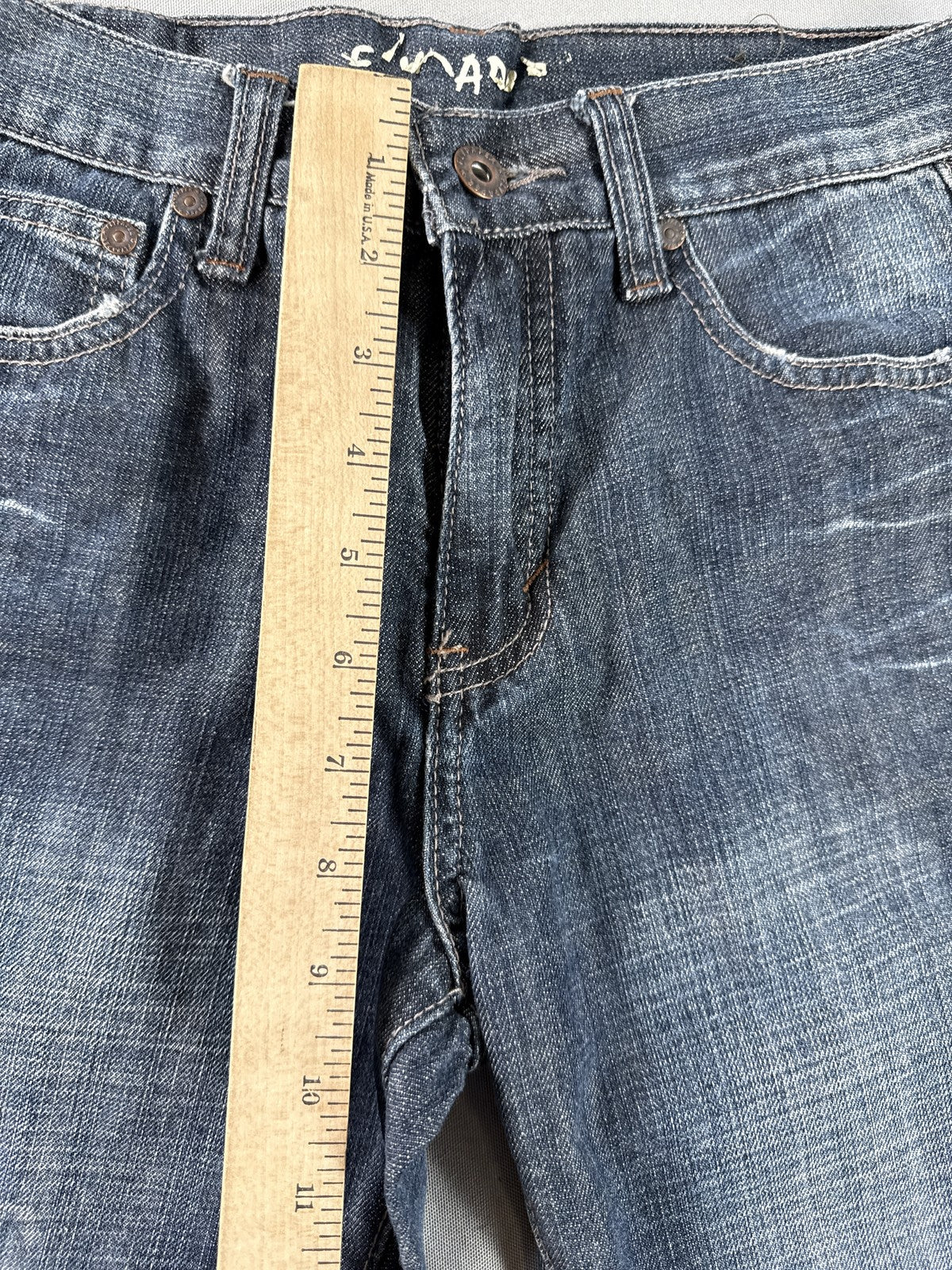 FLY PAPER Jeans Womens 6 Blue 100% Cotton Relaxed Fit Wide Leg Denim Solid