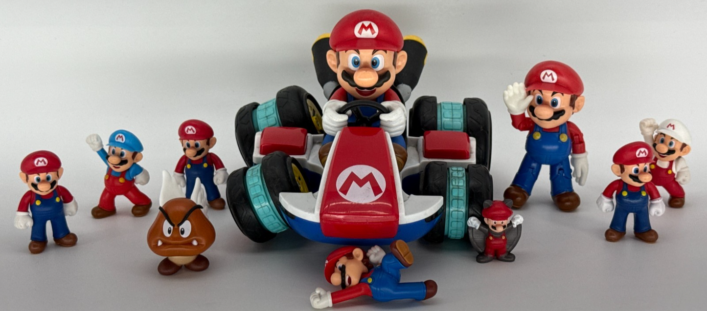 Super Mario Kart Toy Lot Mario Figures Goomba Mixed Set Nintendo Accessories 973