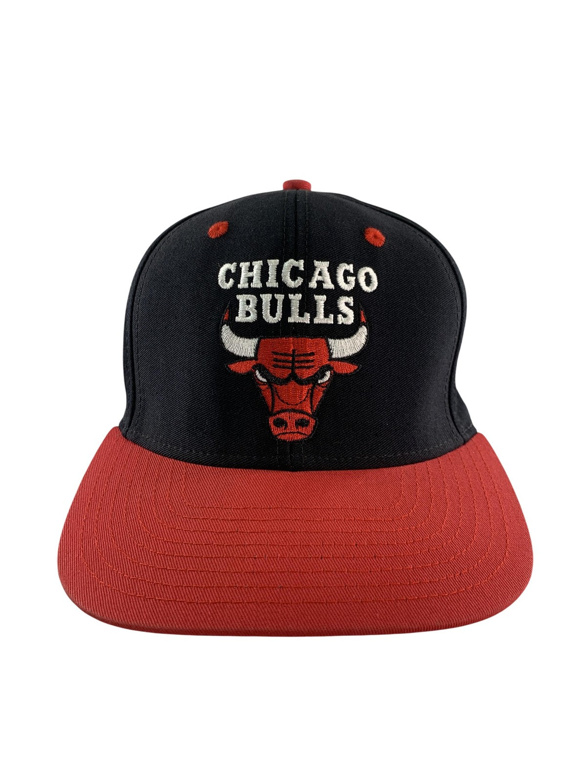 Chicago Bulls Hat Cap Snap Back Mens One Size Black Red NBA Basketball Adidas