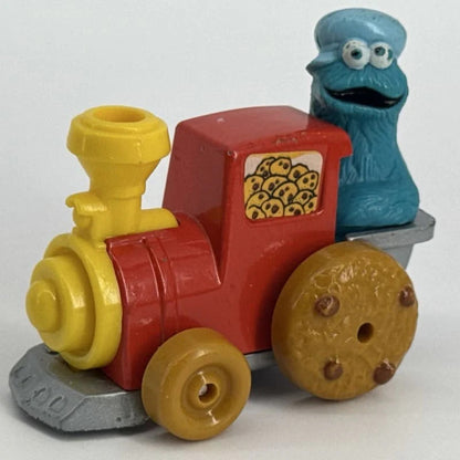 1981 Playskool Cookie Monster Train Sesame Street Diecast Vintage Blue Toy NWT