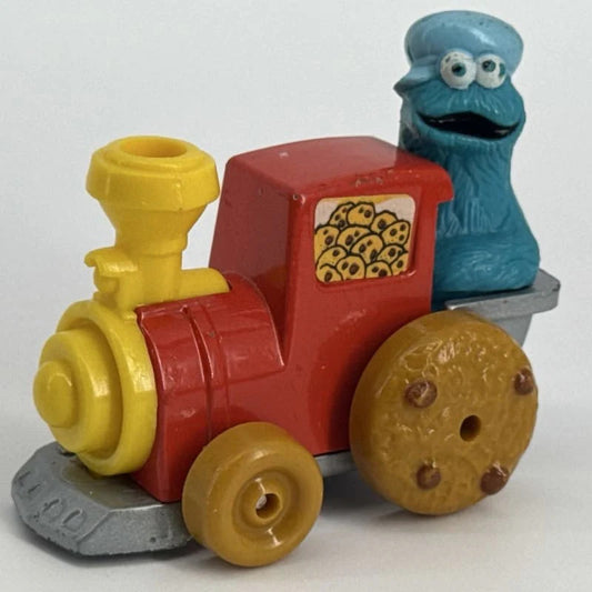 1981 Playskool Cookie Monster Train Sesame Street Diecast Vintage Blue Toy NWT