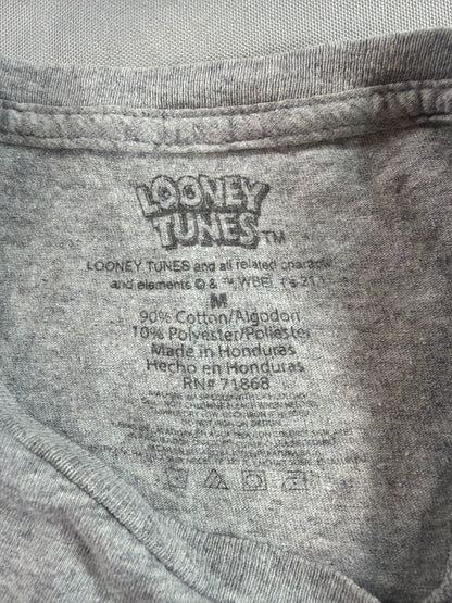 Looney Tunes Group Shot Bugs Bunny Taz Daffy Marvin Gray Graphic Tee Mens Med