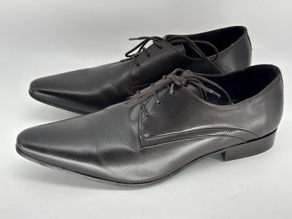 KG Kurt Geiger Dress 44 Shoes Mens 43 Brown Leather Slip On Loafers Made in Box