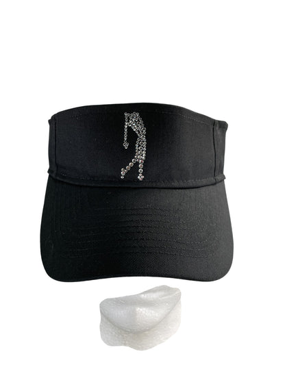 Titania Bling Hat Cap Strap Back Black Golf Crystal Rhinestone Womens Ladies 100