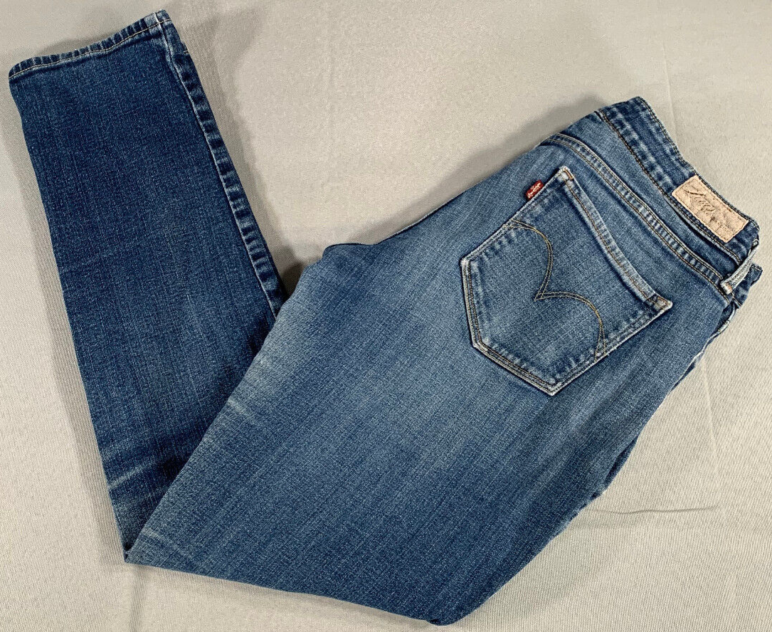 Levi’s Bold Curve Skinny Jeans Women 10 30x27 Curvy Fit Light Wash Distressed